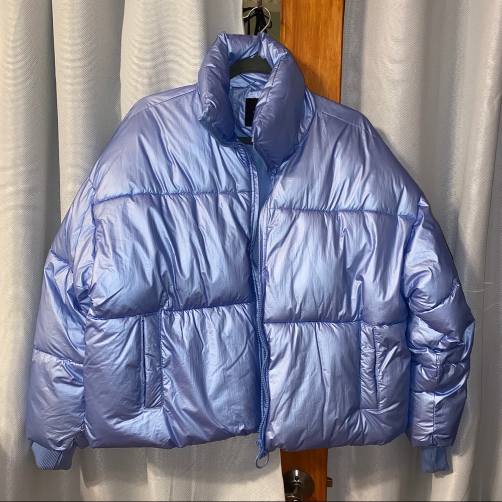 Metallic Puffer Coat